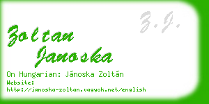 zoltan janoska business card